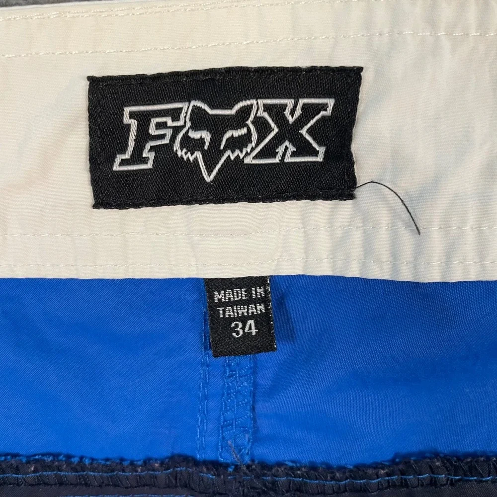 Fox Racing Board Shorts Mens 34 Blue White 10